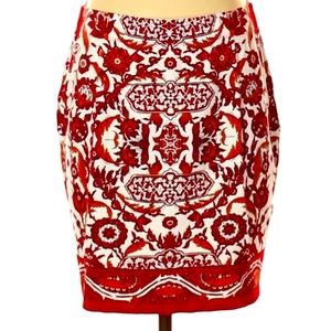 Max Studio Casual Stretch Print Pull On Skirt-  Sz. Sm